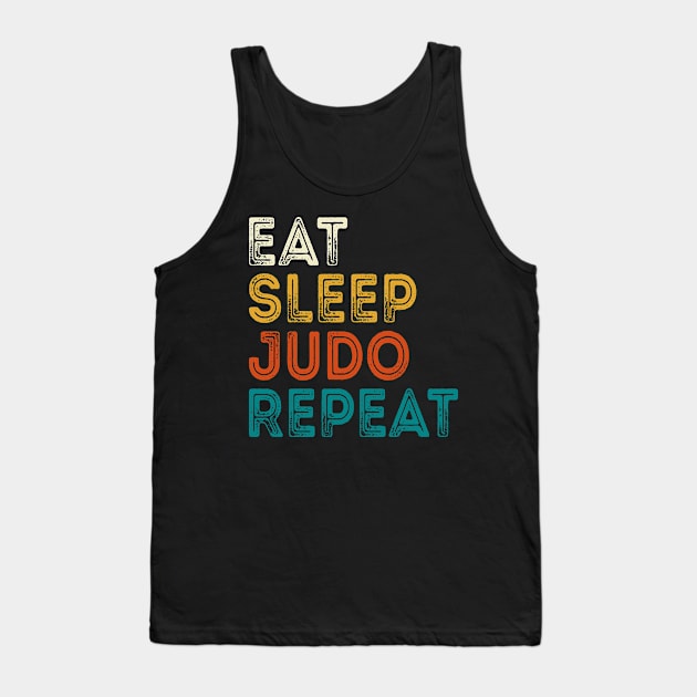 Eat Sleep Judo Repeat Tank Top by DragonTees